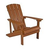 Flash Furniture Chair, Teak, One Size