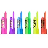 MSCHENZW 12er Pack Glow-In-The-Dark Gesichts- und Körperfarbe Neon UV Leuchtstoffkreide Make-Up-Set...