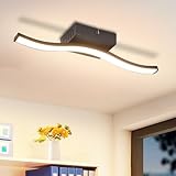 Homefire Deckenlampe LED Schlafzimmer Deckenleuchte Wohnzimmer: Modern Schlafzimmerlampe Schwarz 6W...