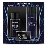 JEANNE ARTHES Geschenkset für Herren – Night Club – Eau de Toilette 100 ml + Deospray 200 ml...