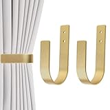 Moderne Vorhang-Raffhalter, Wandhalterung, massives Aluminium, U-förmige Vorhang-Wandhaken,...