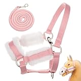 Hoofly Hobby Horse Zubehör – Halfter in Pink, mit Strick & Karabinerhaken [TÜV geprüft] für...
