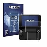 Savvies 6 Stück Schutzfolie für Nintendo 3DS XL SPM7800 Displayschutz-Folie Ultra-Transparent