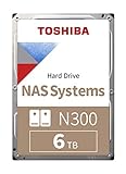 Toshiba N300 NAS-Festplatte, 6 TB Interne 3,5-Zoll-SATA-Festplatte, 24/7-Betrieb, optimal für NAS...