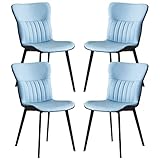 LGESR Modern Dining Chair Kitchen Dining Chairs Set of 4,Water Proof PU Leather Side Chair with...