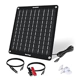 ECO-WORTHY 12 Volt 10 Watt Solar Autobatterie Ladegerät, Solarmodul Erhaltungsladung, Tragbares...