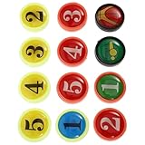 Abaodam 12 Kleine Ersatzmagnete für Basketball Trainingsboards Nummerierte Magnetstücke aus...