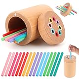 Montessori Spielzeug ab 1 2 3 Jahre, Holzspielzeug Sensorik Spielzeug, Farben Lernen Holzspielzeug,...