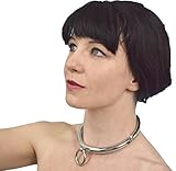 Honeylust Eleganter Herren Metall Halsreif abschließbar O-Ring – Edles Bondage Halsband, Fetisch...