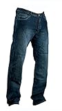 Juicy Trendz Herren Motorradrüstung Biker Motorrad Denim Hose Jeans Horn Blau, 32W / 34L, Blau