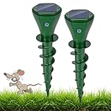 Glovios Maulwurf Vertreiber Solar Maulwurfschreck Ultraschall Maulwurfvertreiben Wühlmausschreck...