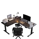 L-förmiger elektrischer Stehpult, höhenverstellbarer Ecktisch für Zuhause, Büro, Sitzständer,...