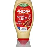 Amora Senf stark, biegsam, 460 g – Flasche mit 460 g
