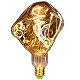 TIANFAN Vintage LED-Glühbirne G125, speziell geformter Stein, 2000 Kelvin, 4 W, dimmbar, 220–240...