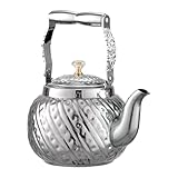 Illkjasfc 1. Wasserkocher aus gehämmertem Edelstahl, 0,2/0,6/2 l, schnell kochend, rutschfester...