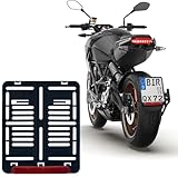 1x Kennzeichenhalter DE Für Kennzeichen im Format 180 x 200 mm 18 x 20 cm (für Motorrad Roller)...