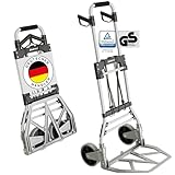 ATHLON TOOLS Schwerlast-Sackkarre klappbar 150 kg - Aluminium - Große Räder leichtgängig mit...