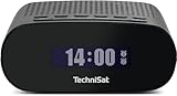 TechniSat TECHNIRADIO 50 - Kompakter Radiowecker (DAB+, UKW Wecker mit großem LCD-Display,...