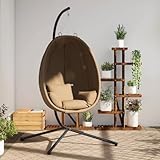 Willood Hängesessel mit Gestell Ei-Design Schaukel Indoor oder Outdoor Sessel mit Kissen +...