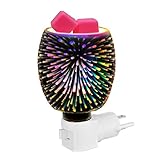 Syfunlv Elektrische Duftlampe, Feuerwerk Aroma Lampe, 3D Elektrische Glas Duftlampe,künstliche...