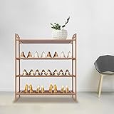 Qussse 4 Ebenen Holz Schuhregal Schuhständer Schuhablage Schuh Bambus Schuhschrank Shoes Organizer...
