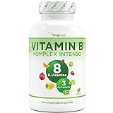 Vitamin B Komplex Intenso - 180 Kapseln (6 Monate) - Premium: Mit bio-aktiven Vitamin B Formen +...