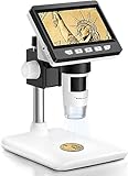 AOPICK Mikroskop, LCD Digital Mikroskop 1000X 4,3-Zoll 1080P USB Mikroskop mit 8 einstellbaren LED...