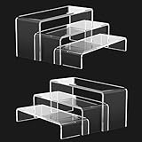 Janaden Acryl Riser Display Ständer Durchsichtig Vitrine Display Regal für Pop Figuren,...