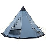 CampFeuer Tipi Zelt Spirit für 4 Personen | Grau | Indianerzelt für Camping, Wandern, 3000 mm...
