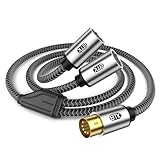 MIDI-Splitterkabel, 5-poliger DIN-Stecker auf Dual-Buchse, 30 cm, sauerstofffreier...