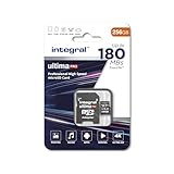 Integral 256 GB Micro SD Karte 4K Video Lesegeschwindigkeit 180 MB/s und Schreibgeschwindigkeit 150...