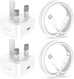 LCOGPDOY iPhone-Ladegerät, Schnellladung und 2 m USB-C-zu-Lightning-Kabel, 2 Stück, USBC-Stecker,...