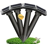 WARDBES Solar Maulwurfschreck, Ultraschall, Streifenhörnchenabwehr, Abschreckung für Garten,...