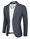 PJ PAUL JONES Herren Sakko Sportlich Regular Fit Blazer 2 Knöpfe Freizeit Business Jackett (Grau...