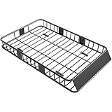 HOMCOM Dachgepäckträger Auto Dachkorb aus Metall 162x99x16cm Universal Gepäckträger Dachträger...