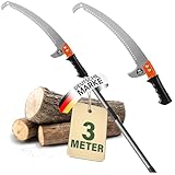 easimo | Astsäge Teleskop für Baumbeschneidung I Säge mit Teleskopstiel einstellbar auf bis zu 3m...