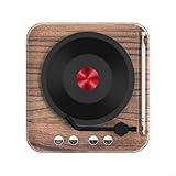 KHIronHive Kabelloser Retro-Lautsprecher 5.0 mit UKW/DAB-Radio, rotierendes...