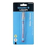 Luxor Schneider Slider Memo XB Kugelschreiber, extra kräftige Schrift, wasserfeste Edelstahlspitze,...