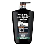 L'Oréal Men Expert XXXL 5in1 Duschgel und Shampoo für Männer, Duschbad zur Reinigung von Körper,...