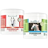 Kräuterhof Pferdebalsam Set Kühlend und Wärmend (2 x 500 ml) – Mit Menthol und Kampfer gegen...