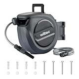 XPOtool Schlauchtrommel, Wand Schlauchbox mit Aufroll-Automatik und 30m Wasserschlauch,...