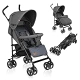 LIONELO Elia Buggy Klein Zusammenklappbar Kinderwagen Bis 15 Kg, Rücken Und Fußstützenverstellung...