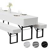 Zdada 3-teilige Bierzeltgarnitur Auflage, Enthält 2 Bierbank Hussen und 1 Biertisch Husse aus...