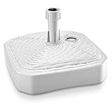 Deuba® Sonnenschirmständer Poly Rattan Eckig bis Ø 26 mm Mast Befüllbar Sonnenschirm...