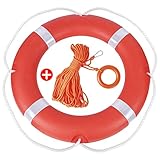 72 cm Boots Rettungsringe Rettungsring mit schwimmendem lebensrettendem Seil, 30 m Set, 2,5 kg...