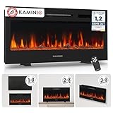 KAMINIO Elektrokamin Marlon - Elektrischer 3-in-1 Kamin mit Heizung, 3D-Flammeneffekt, 12...
