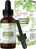 Vihado flüssige Chlorophyll Tropfen aus reinem Alfalfa - mit Quellwasser ohne Zusatzstoffe, 50 ml...