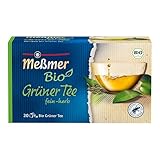Meßmer Bio Grüner Tee | fein-herb | 20 Teebeutel | Vegan | Glutenfrei | Laktosefrei