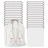 26 Stück Schuhbeutel mit Zugband (30x40cm) Transparente Kordeltasche PE Shoe Bag Wasserdicht...