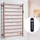 BOOZXCV Wandmontierter Handtuchwärmer Gold, eingebauter Timer Temperaturregelung 10 bar elektrisch...